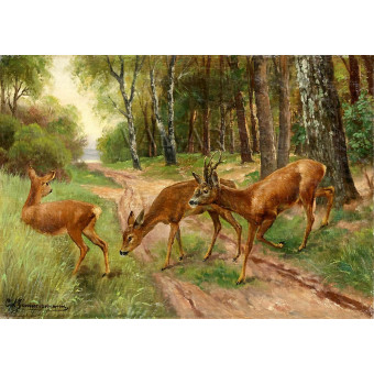 РЕПРОДУКЦИИ НА КАРТИНИ Сърни в гората (1910)